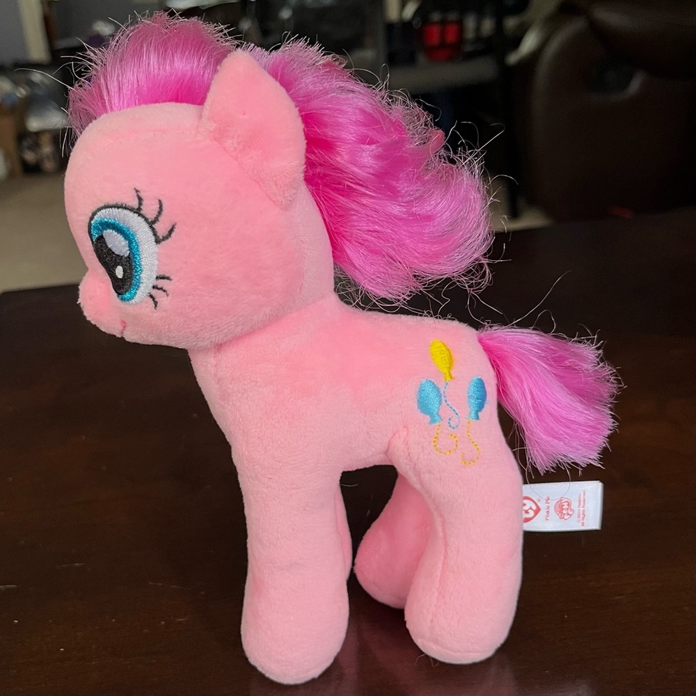 TY beanie babies my little pony pinkie pie plush 7” 2014 hasbro